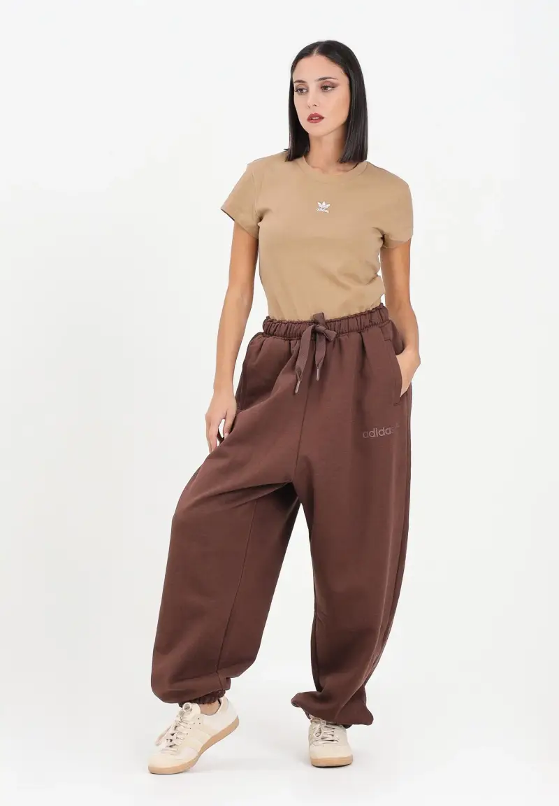 Pantalone sportivo Essentials Linear Jogger Oversized marrone da donna miniatura 2