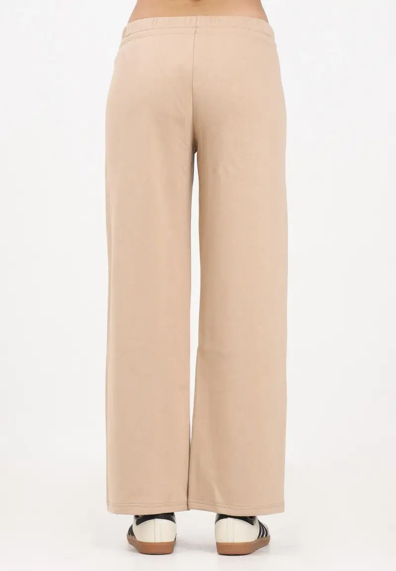 Pantalone sportivo Essentials Small Logo Feel Cozy Open-Hem beige da donna miniatura 3