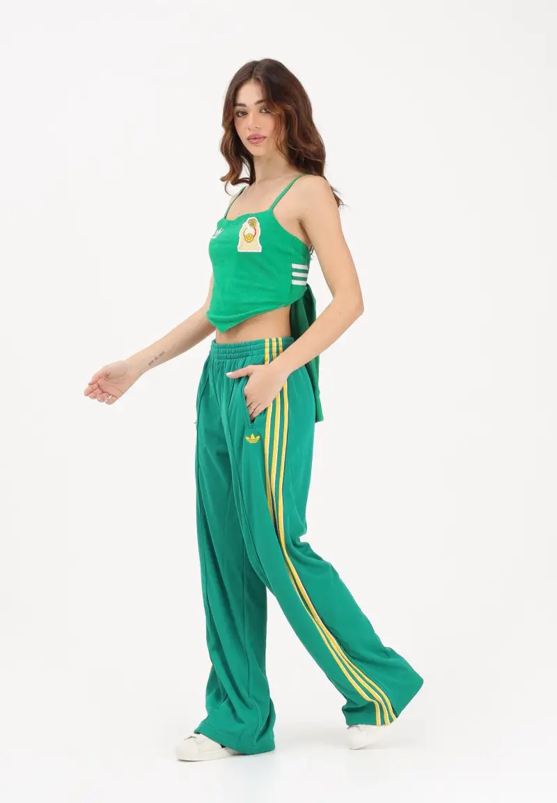 Pantalone sportivo FB TP LOOSE verde e giallo da donna miniatura 2