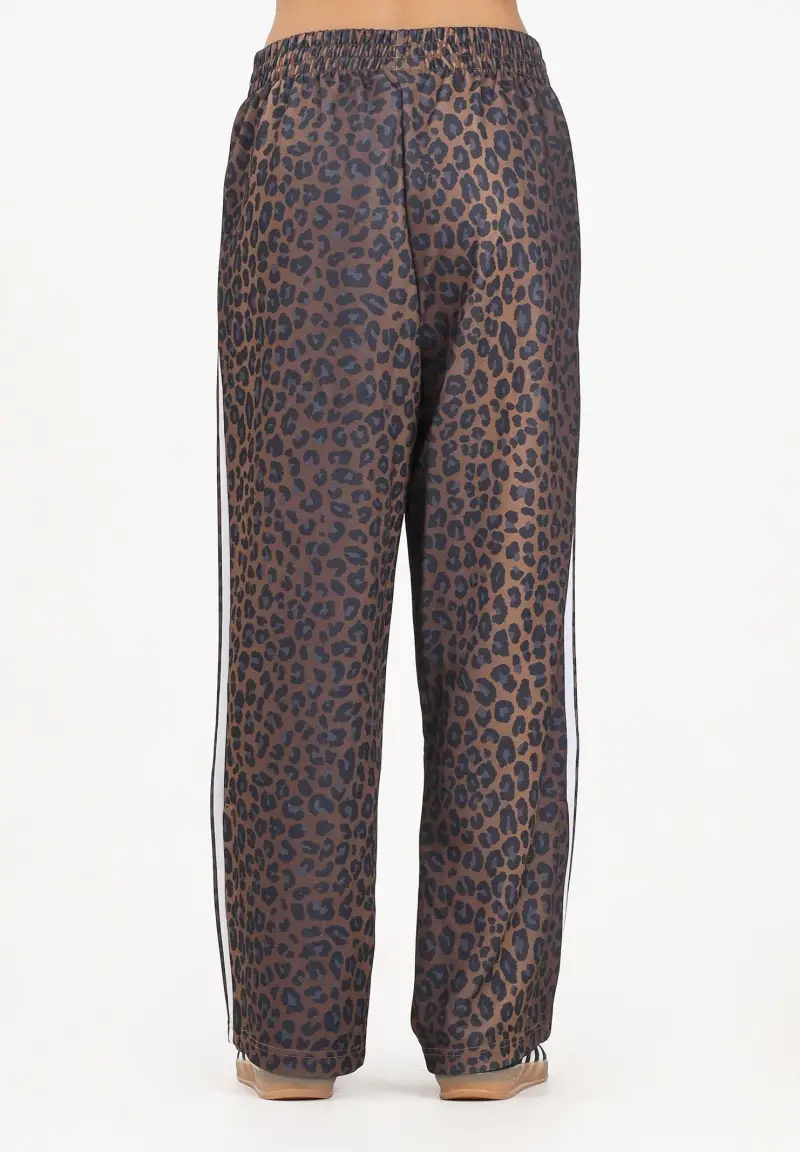 Pantalone sportivo Firebird Loose Leopard beige da donna miniatura 3