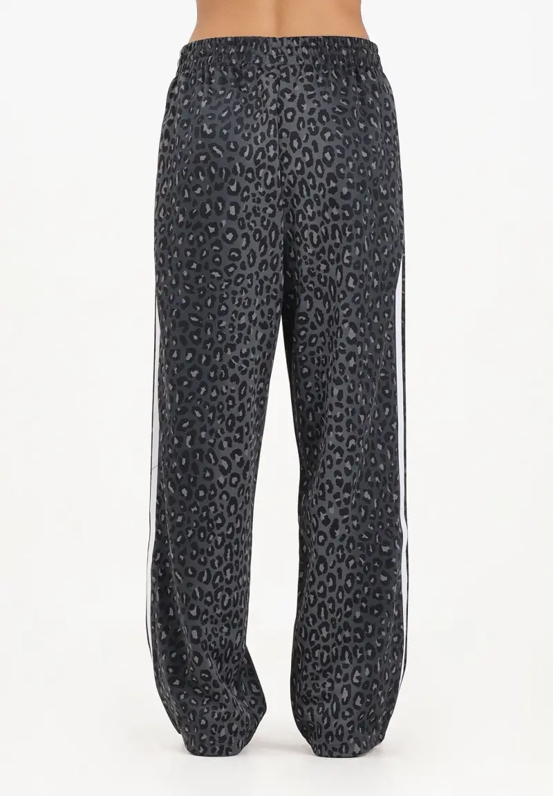 Pantalone sportivo Firebird Loose Leopard nero da donna miniatura 3