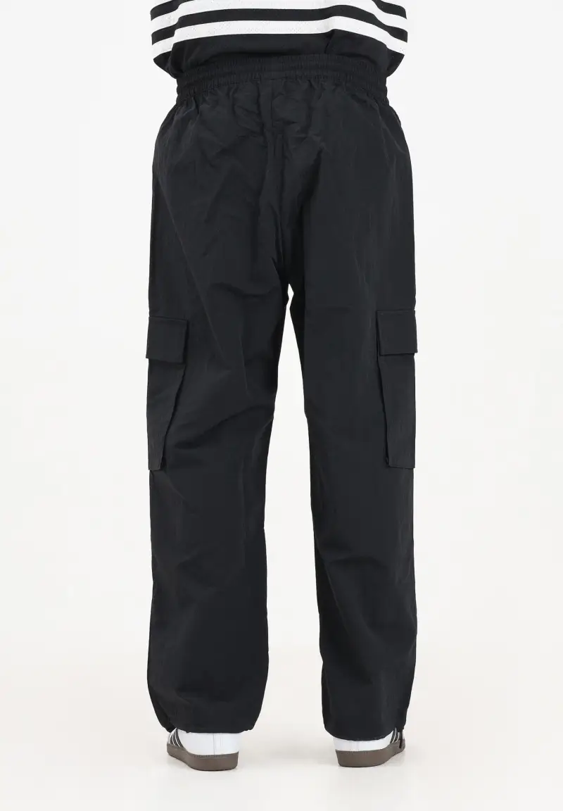 Pantalone sportivo Front Stripes Woven Cargo nero da uomo miniatura 3