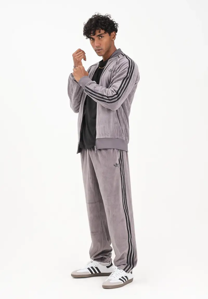 Pantalone sportivo in velluto SST Adicolor grigio da uomo miniatura 2