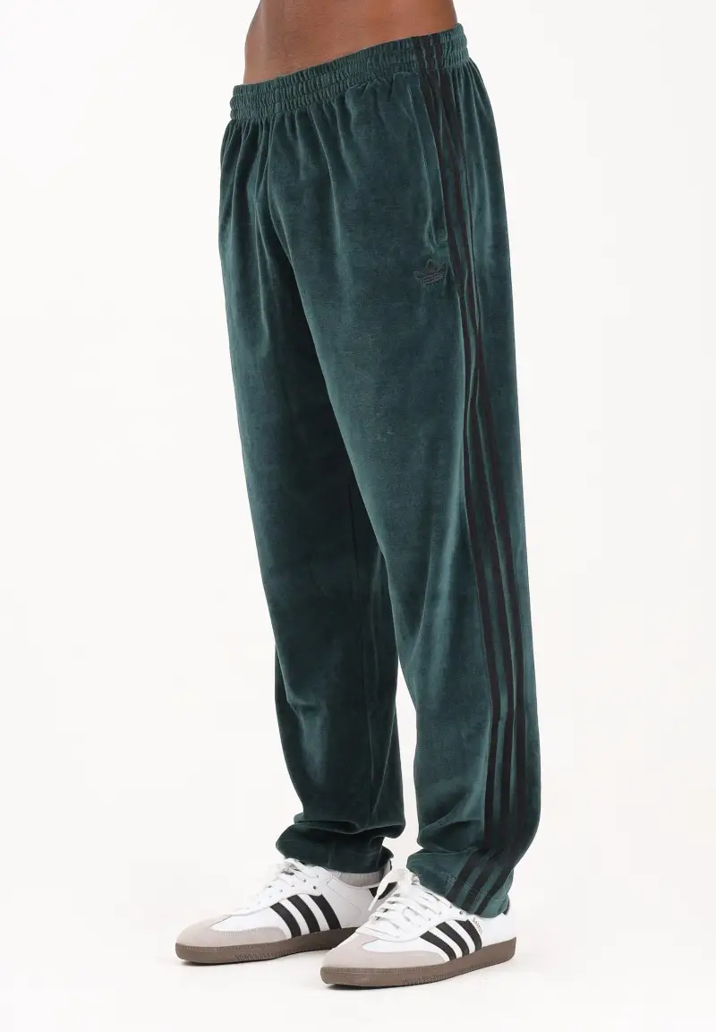 Pantalone sportivo in velluto SST Adicolor verde da uomo