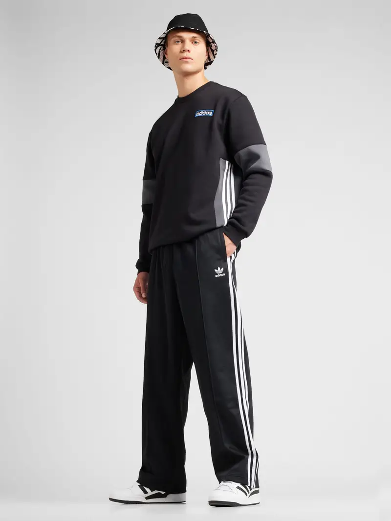 ADIDAS ORIGINALS Pantaloni 'Adicolor Firebird' nero / bianco miniatura 2