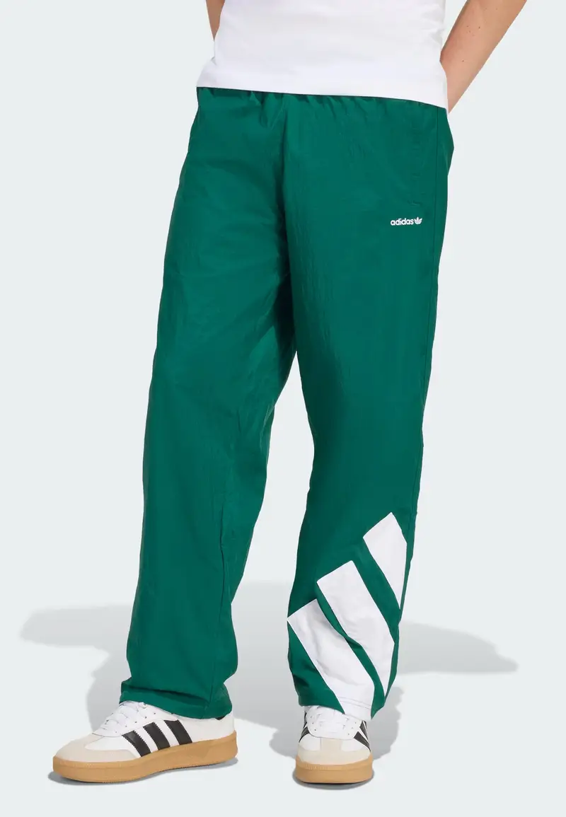 Pantaloni 'Adicolor' verde scuro / bianco miniatura 2