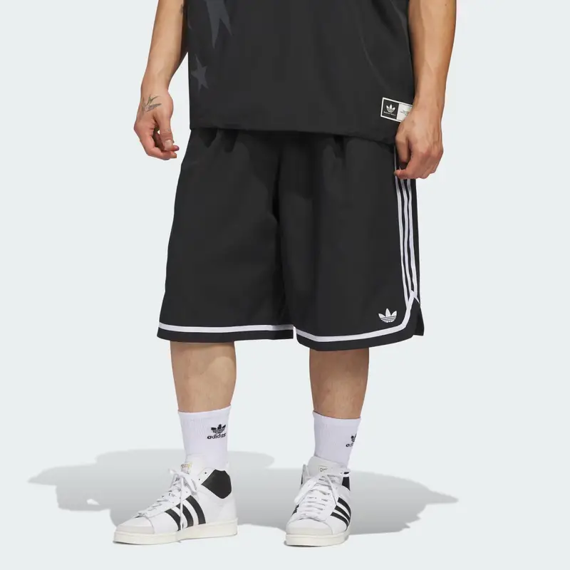 Pantaloni Basketball Long nero / bianco miniatura 2