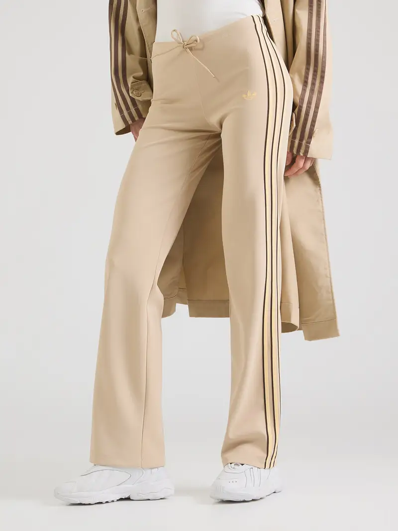 Pantaloni beige / marrone scuro / giallo chiaro miniatura 3