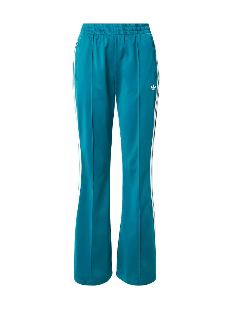 Pantaloni blu ciano / bianco