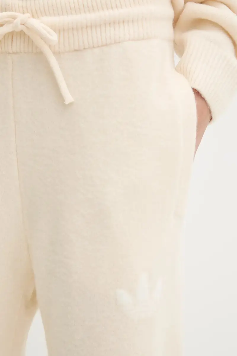 pantaloni con aggiunta di cotone bambini Knitted Pants Beige miniatura 4