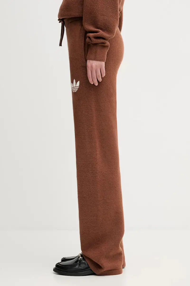 pantaloni con aggiunta di cotone bambini Knitted Pants donna colore marrone KF2535 miniatura 2