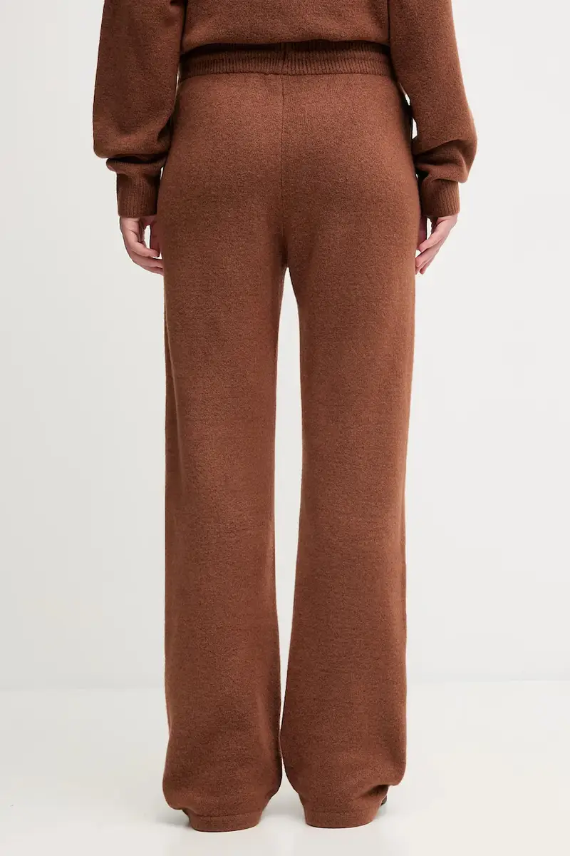 pantaloni con aggiunta di cotone bambini Knitted Pants donna colore marrone KF2535 miniatura 3