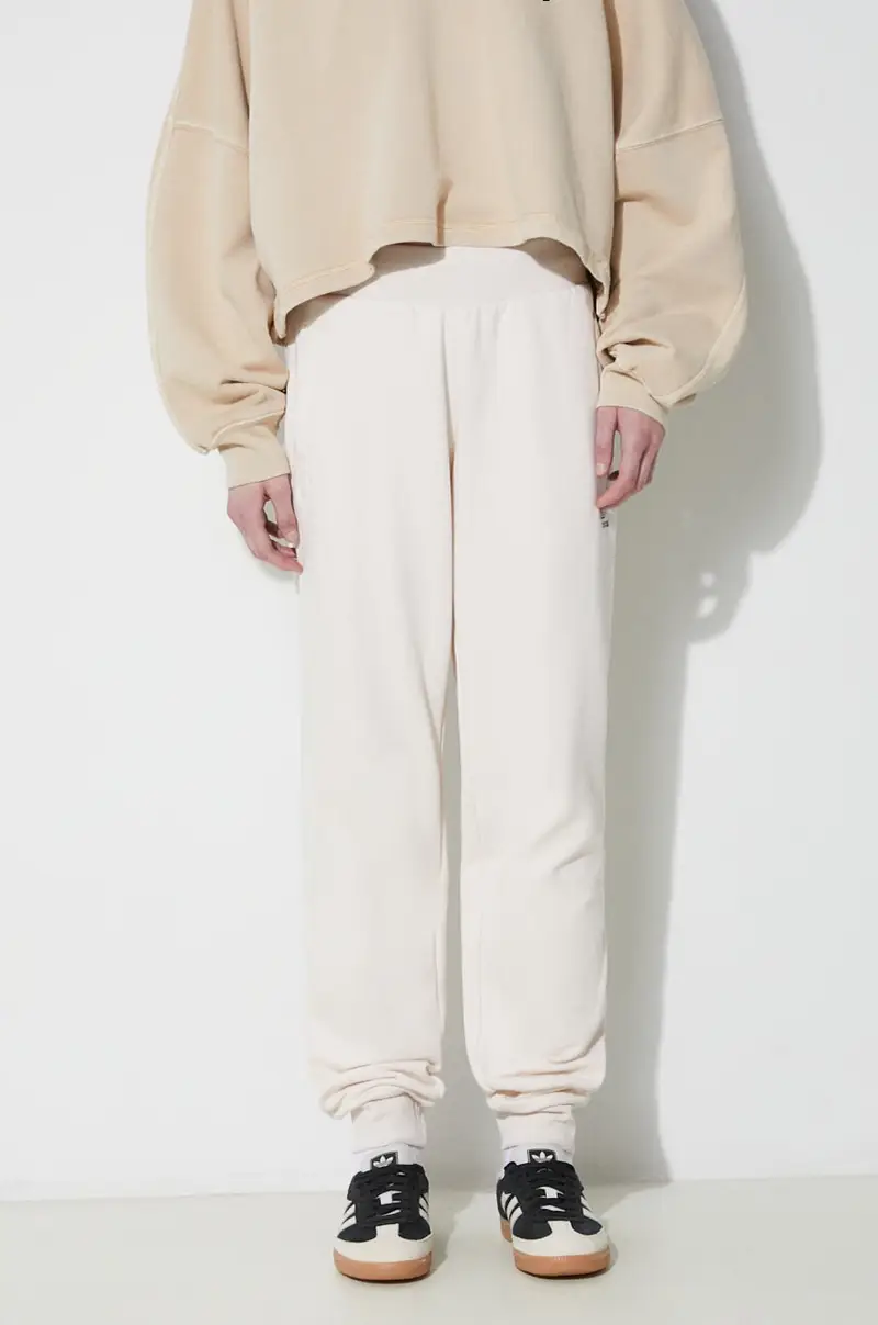 pantaloni da jogging in cotone IA6477 Beige