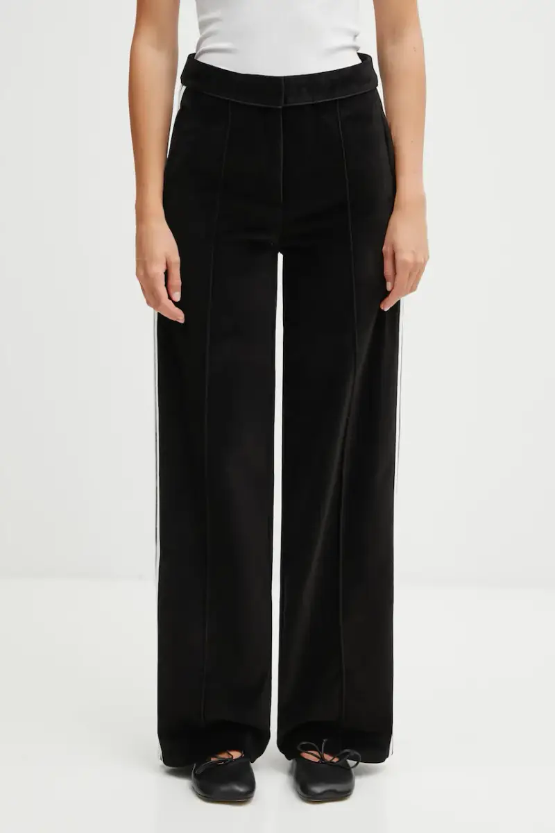 pantaloni da tuta in velluto Velvet donna colore nero KF2304 miniatura 2