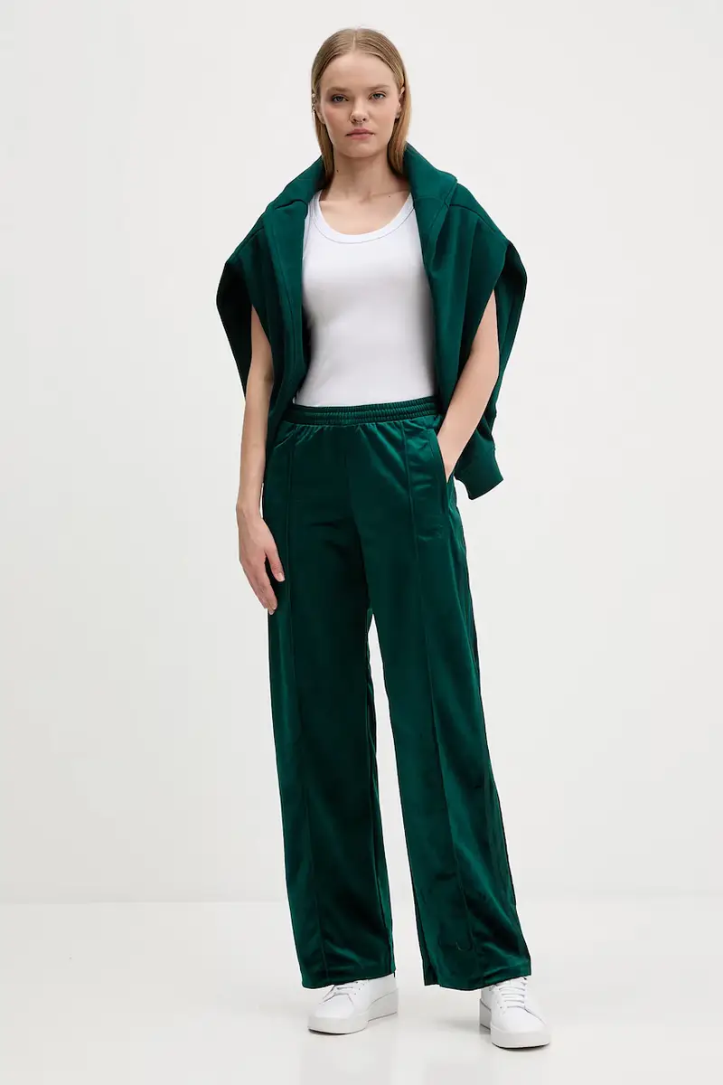 pantaloni da tuta in velluto Velvet Tp donna con applicazione JV7509 Verde miniatura 2