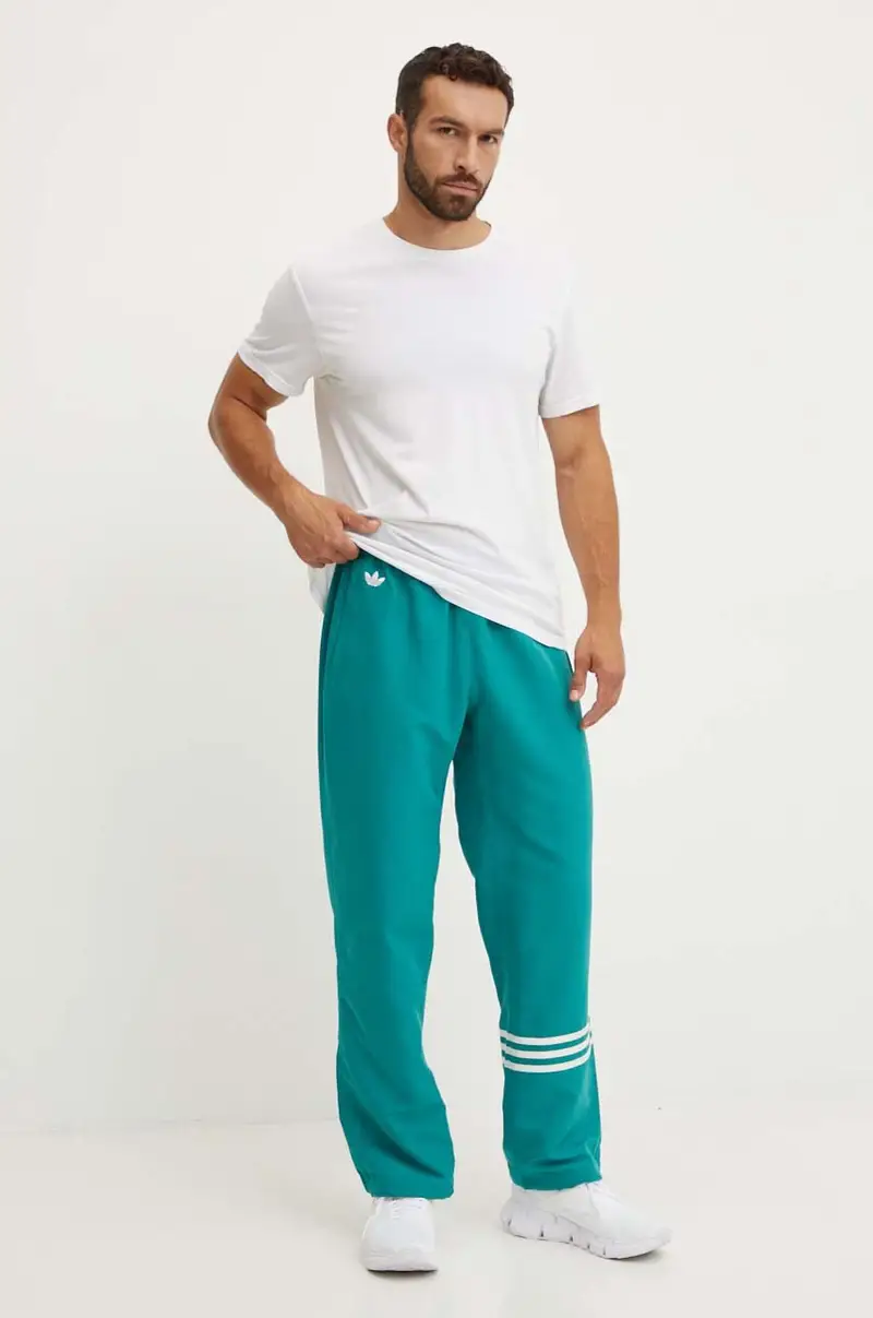 pantaloni della tuta colore turchese con applicazione JF9159 miniatura 2