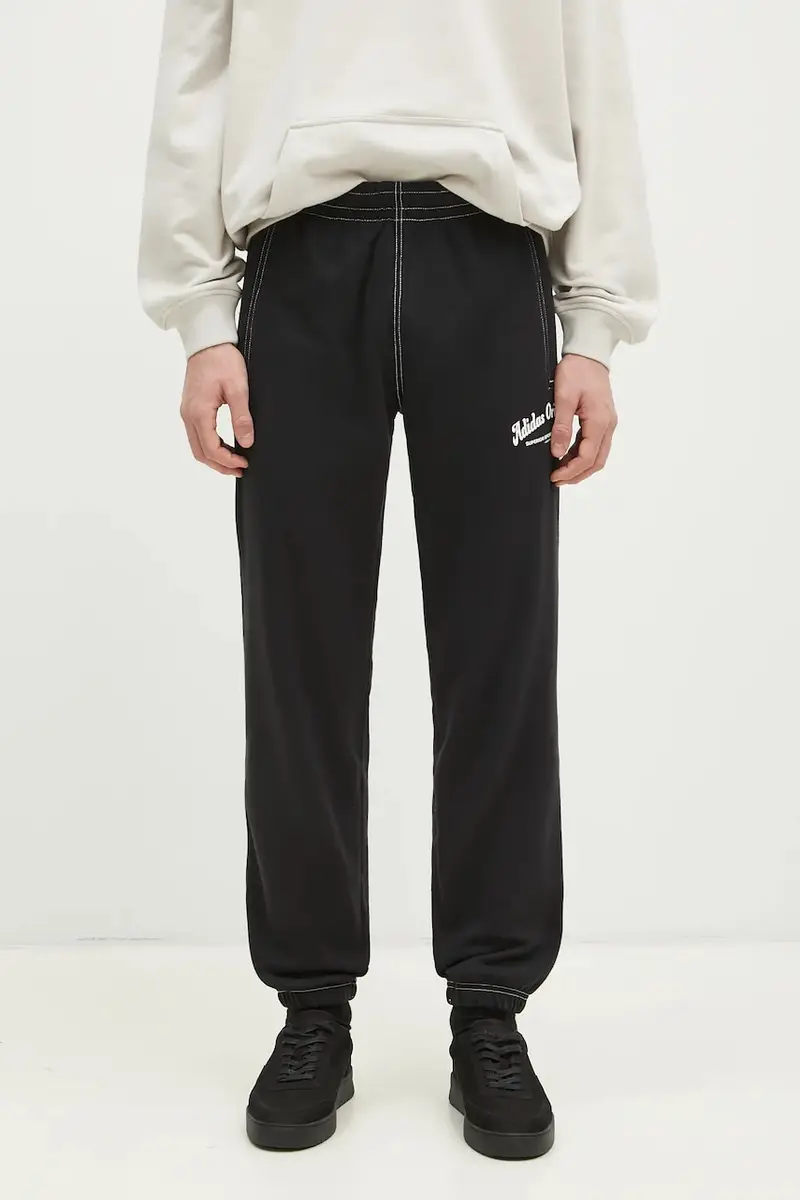 pantaloni della tuta di cotone Wabash colore nero JP4487