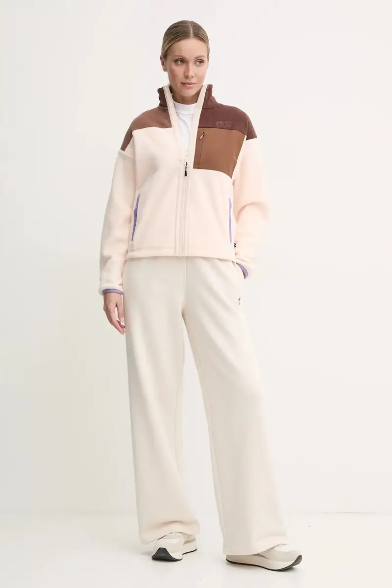 pantaloni della tuta Femme Galore Wideleg Fleece Pants colore beige JN3027 miniatura 2