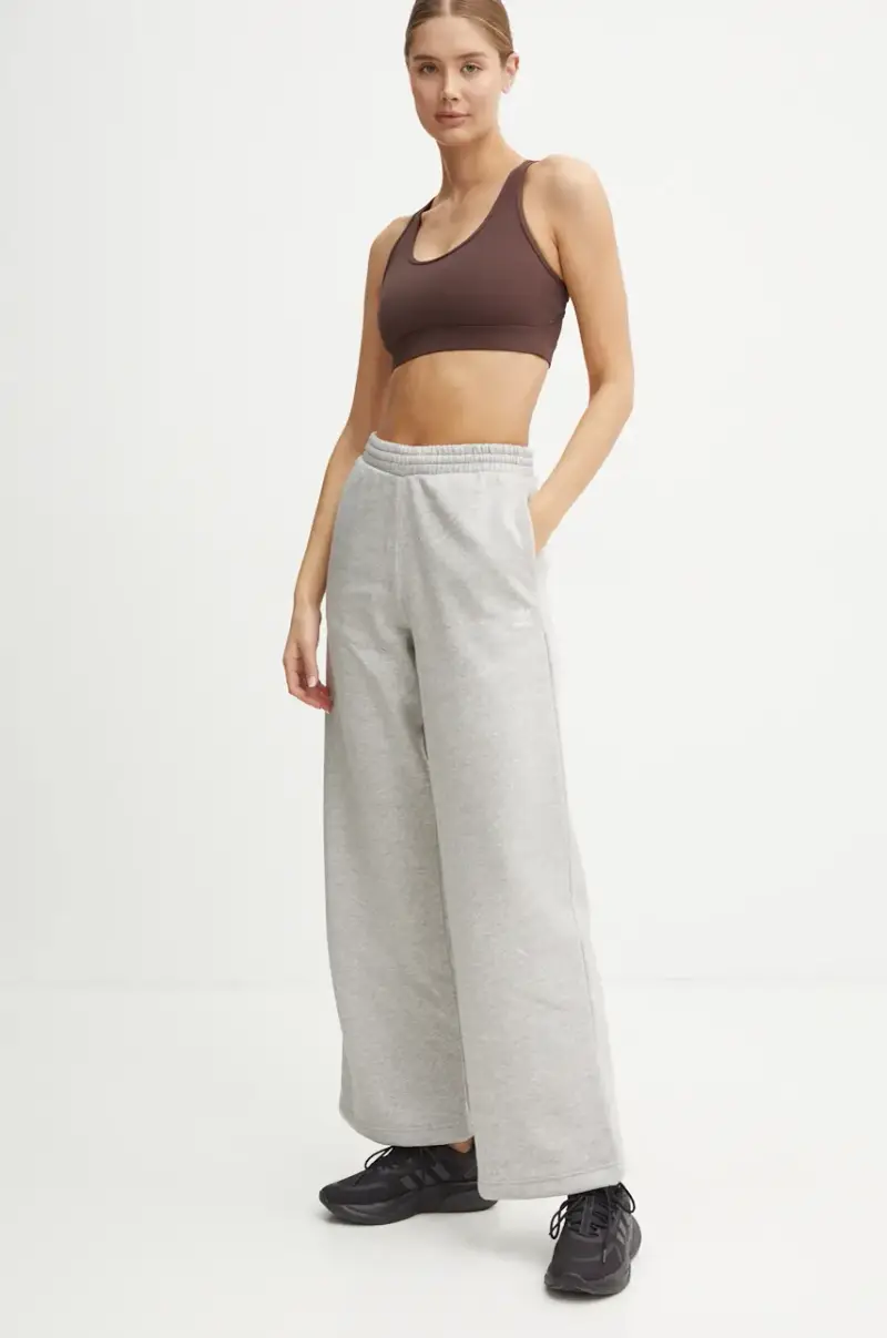 pantaloni della tuta Femme Galore Wideleg Fleece Pants colore grigio JN3028