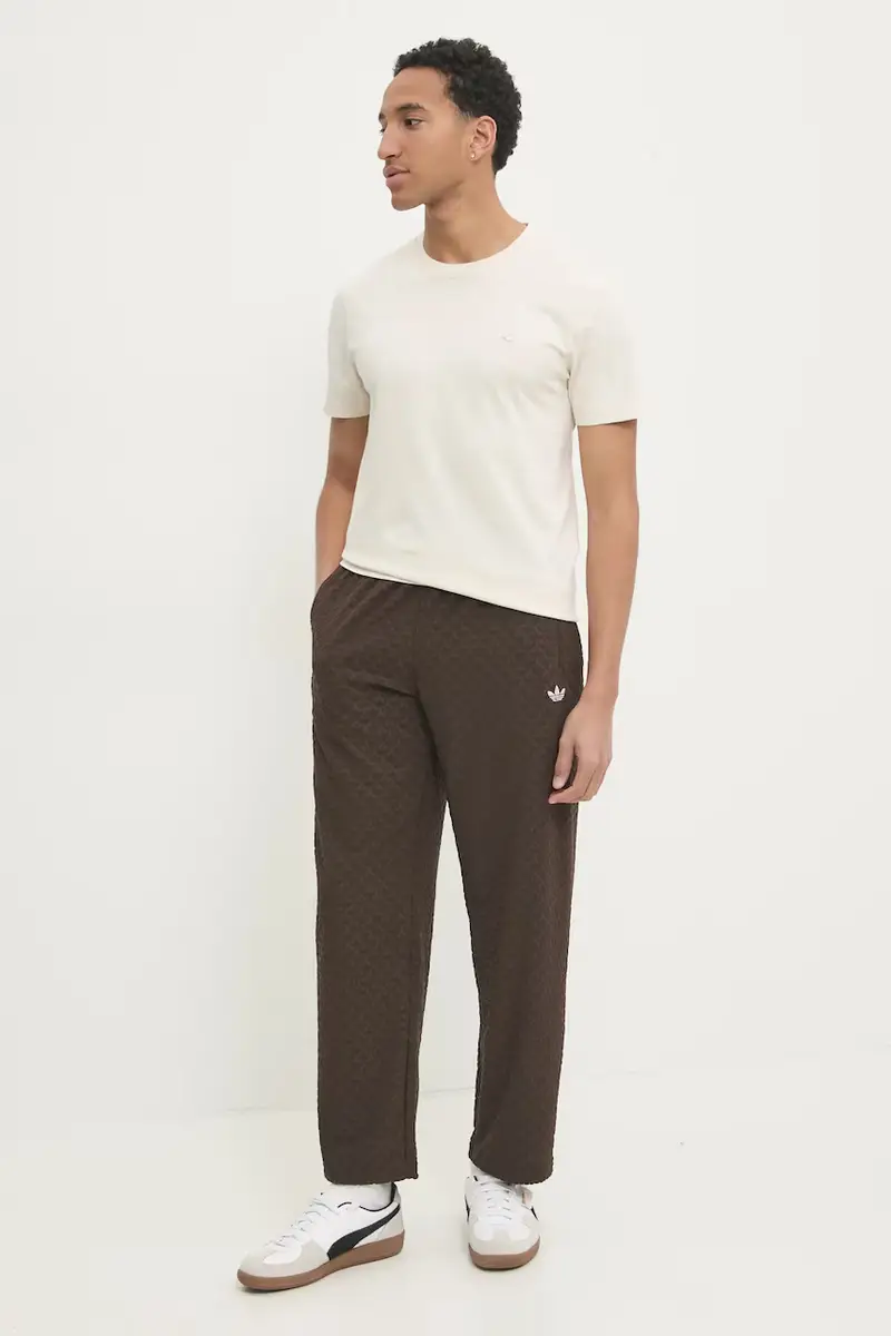 pantaloni della tuta Q12 MONOGRAM TR colore marrone JP4428 miniatura 2