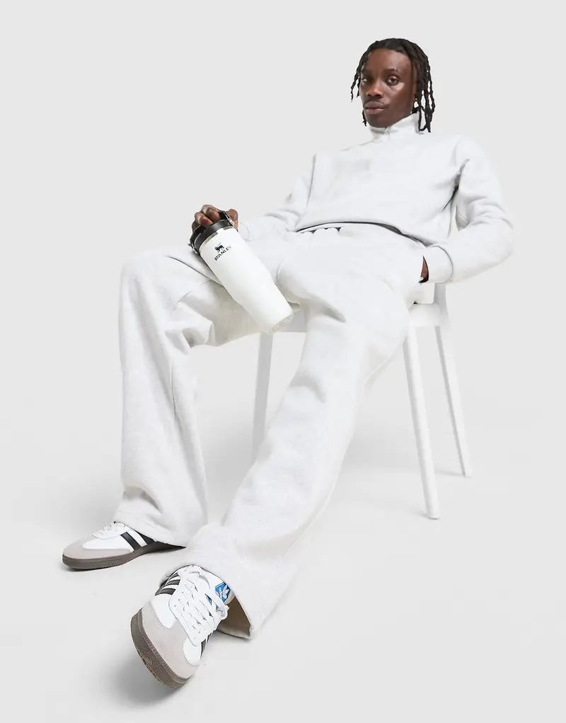 Pantaloni della Tuta Trefoil Essentials a Fondo Aperto, grigio