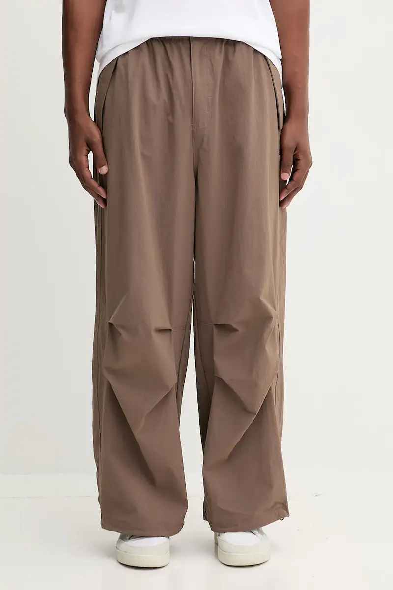 pantaloni Ess Parachute uomo colore marrone JW1087