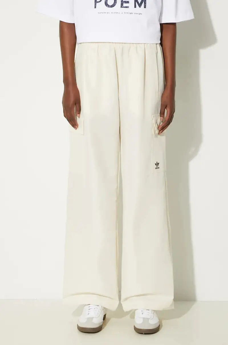 pantaloni Essentials Woven Cargo donna colore beige IX9970