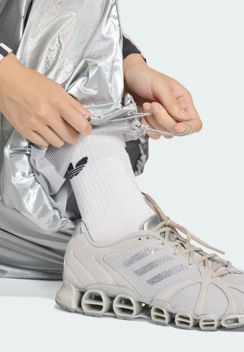 Adidas Originals Pantaloni argento con fascia elastica miniatura 2