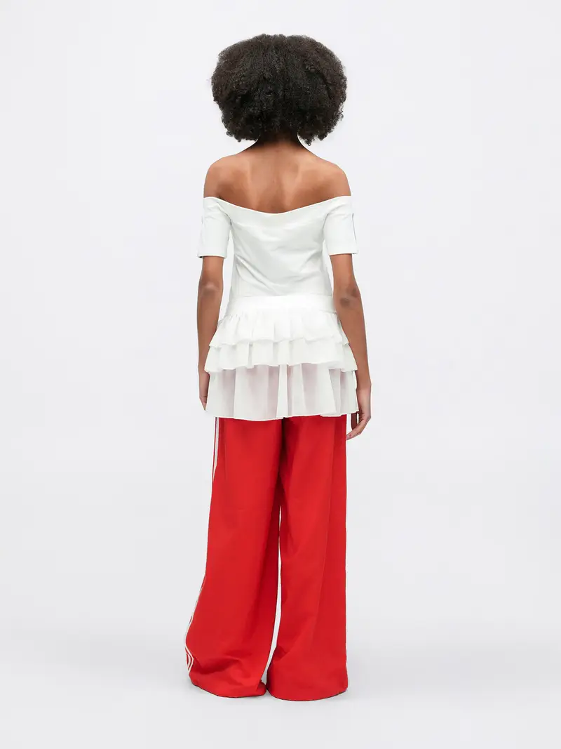 Pantaloni FB rosso / bianco miniatura 3