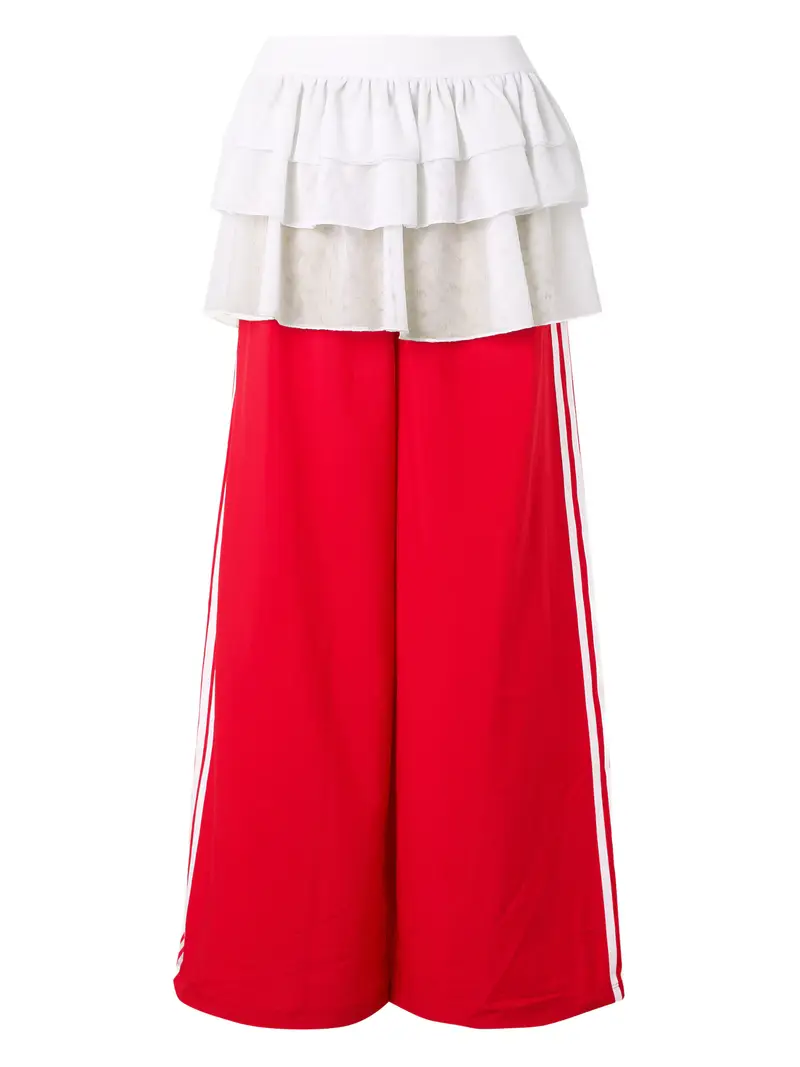 Pantaloni FB rosso / bianco