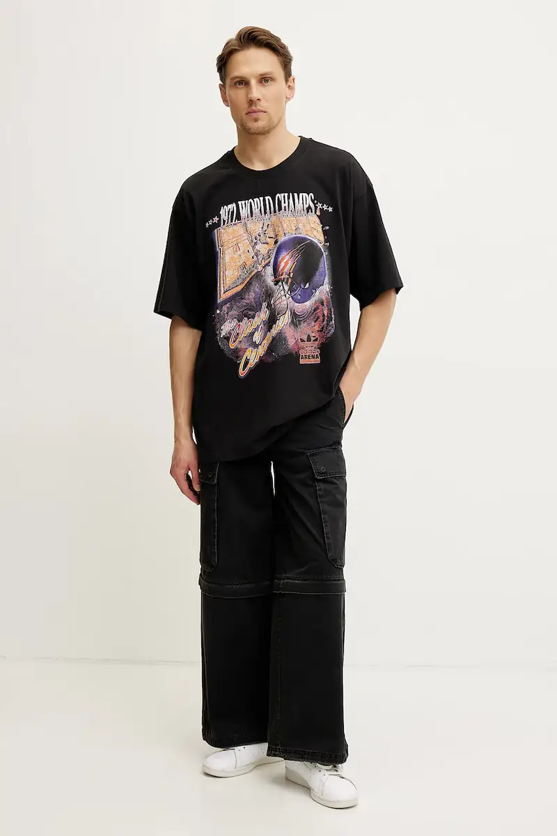 pantaloni in cotone CARGO PANTS uomo colore nero JY6293 miniatura 2