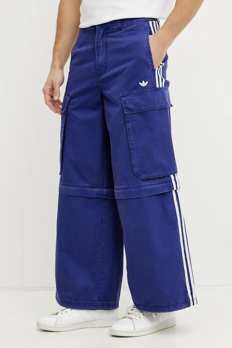 pantaloni in cotone CARGO PANTS uomo colore violetto JY6294