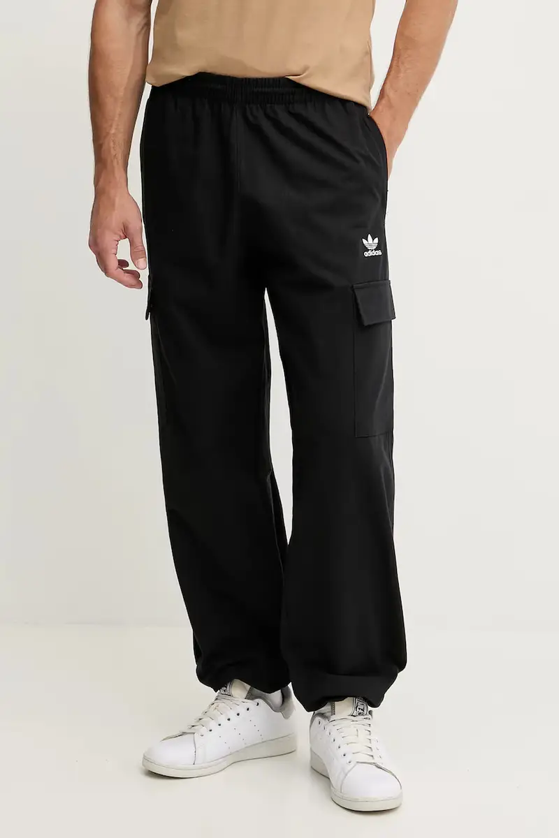pantaloni in cotone Essentials uomo colore nero JX3913