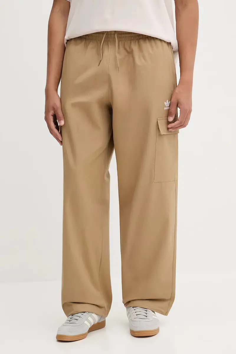 pantaloni in cotone Essentials uomo colore verde JX3912