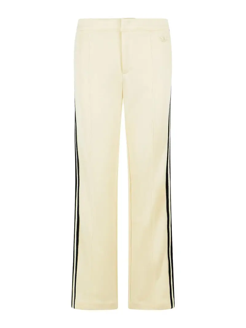 Pantaloni in misto cotone avorio Bianco
