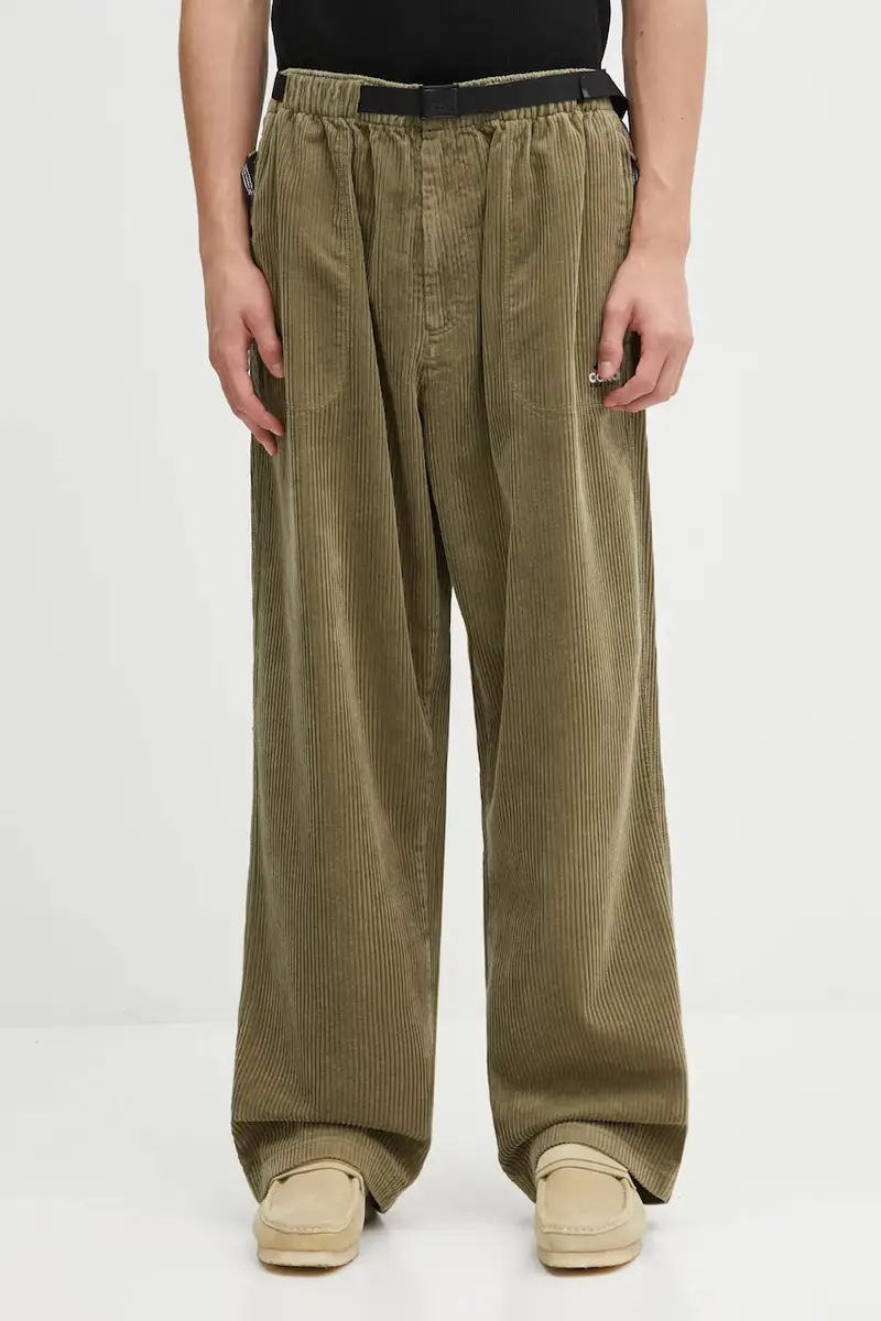 pantaloni in velluto a coste EQT Pant uomo colore verde JX1468