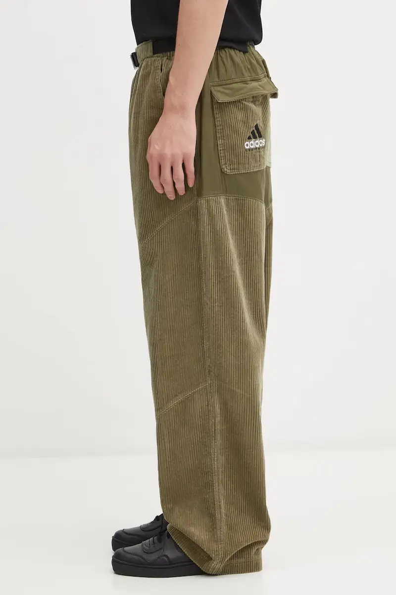 pantaloni in velluto a coste EQT Pant uomo colore verde JY3459