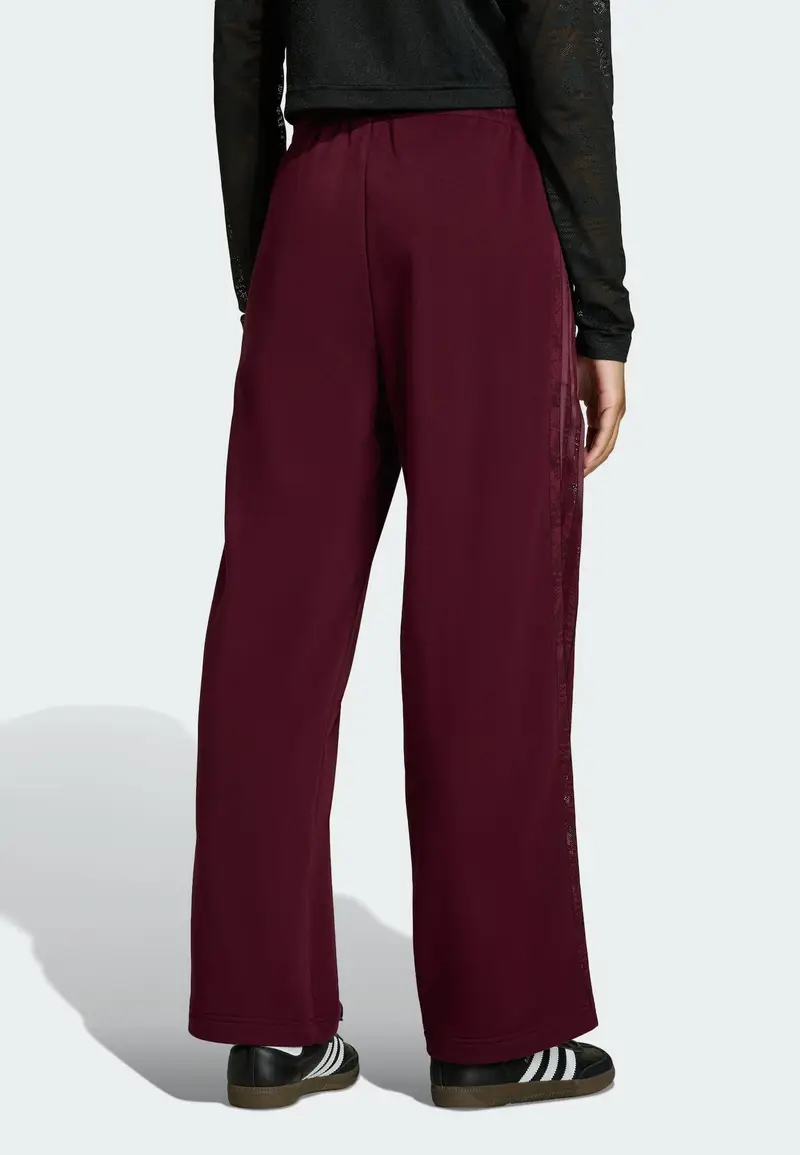 Pantaloni LOOSE LACE rosso vino miniatura 3