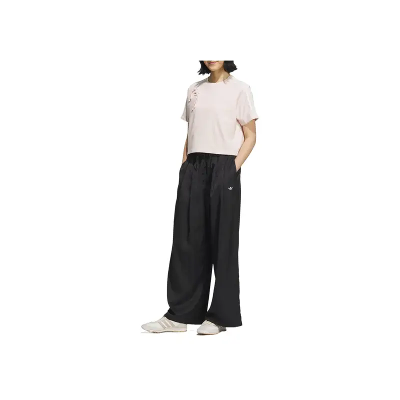 Originals Pantaloni Lunghi Sportivi alla Moda Comodi Morbidi Delicati sulla Pelle Donna Neri KB6406 XS miniatura 3