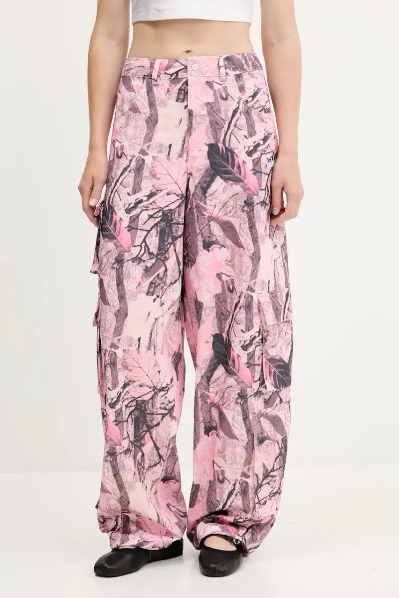 pantaloni Sat Cargo Pants donna colore rosa KC8809