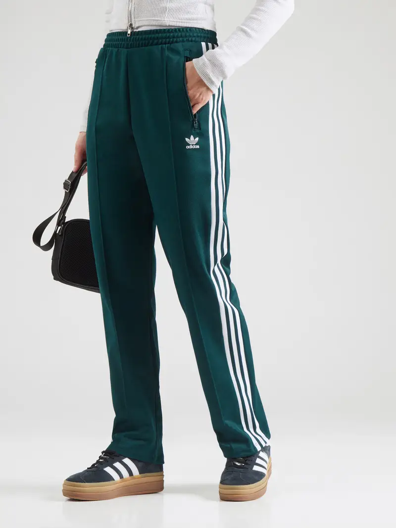 Pantaloni sportivi 'Beckenbauer' smeraldo / bianco miniatura 2