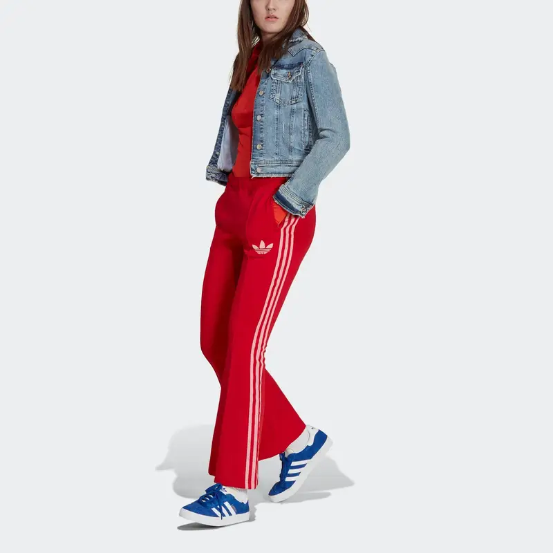 Originals Pantaloni Sportivi Svasati con Stampa Logo a Strisce Slim Fit Donna Fondi IB2020 XS miniatura 3