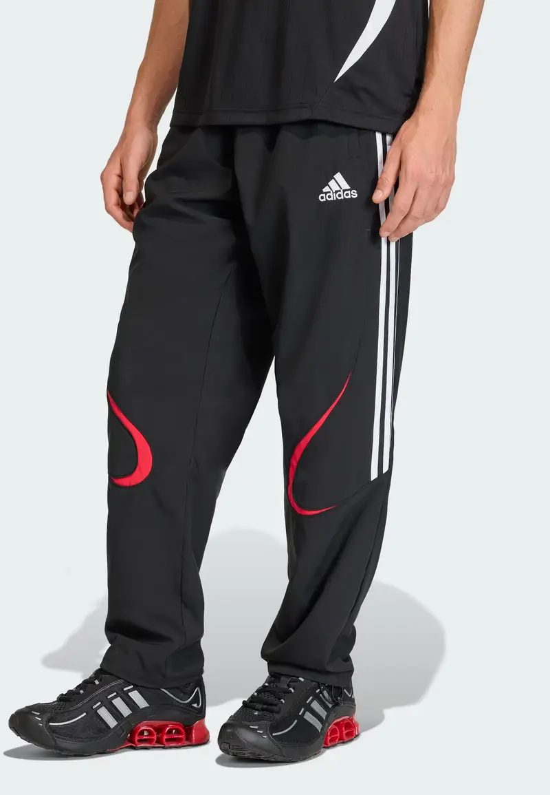 Pantaloni Teamgeist Adicolor rosso / nero / bianco miniatura 2