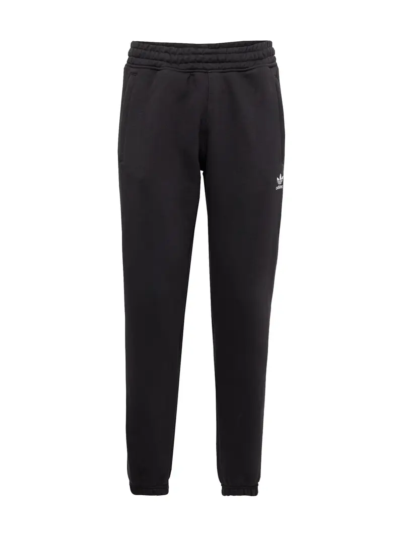 ADIDAS ORIGINALS Pantaloni 'Trefoil Essentials'  nero / bianco