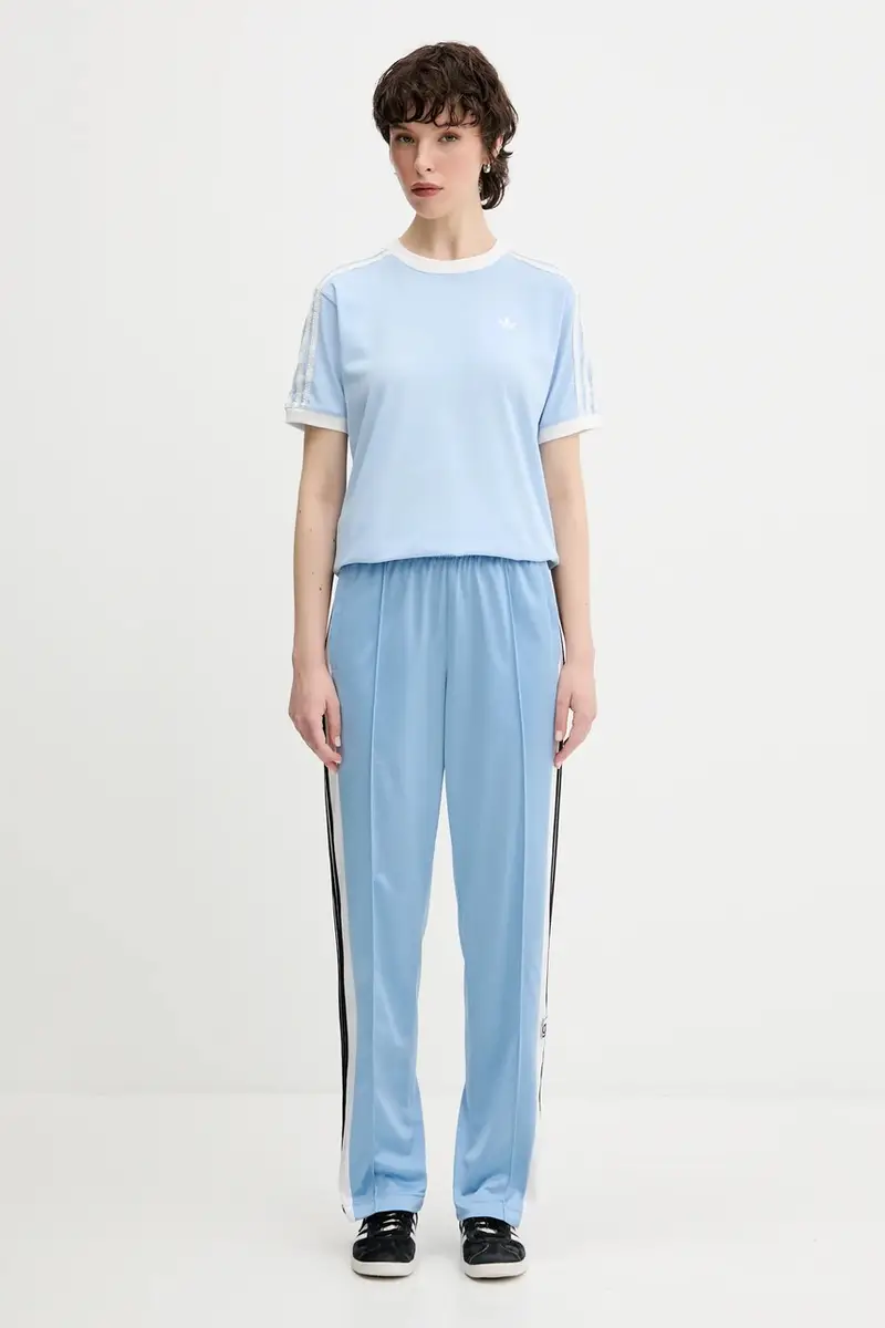 pantaloni tuta Adibreak donna colore blu con applicazione JV7513 miniatura 2