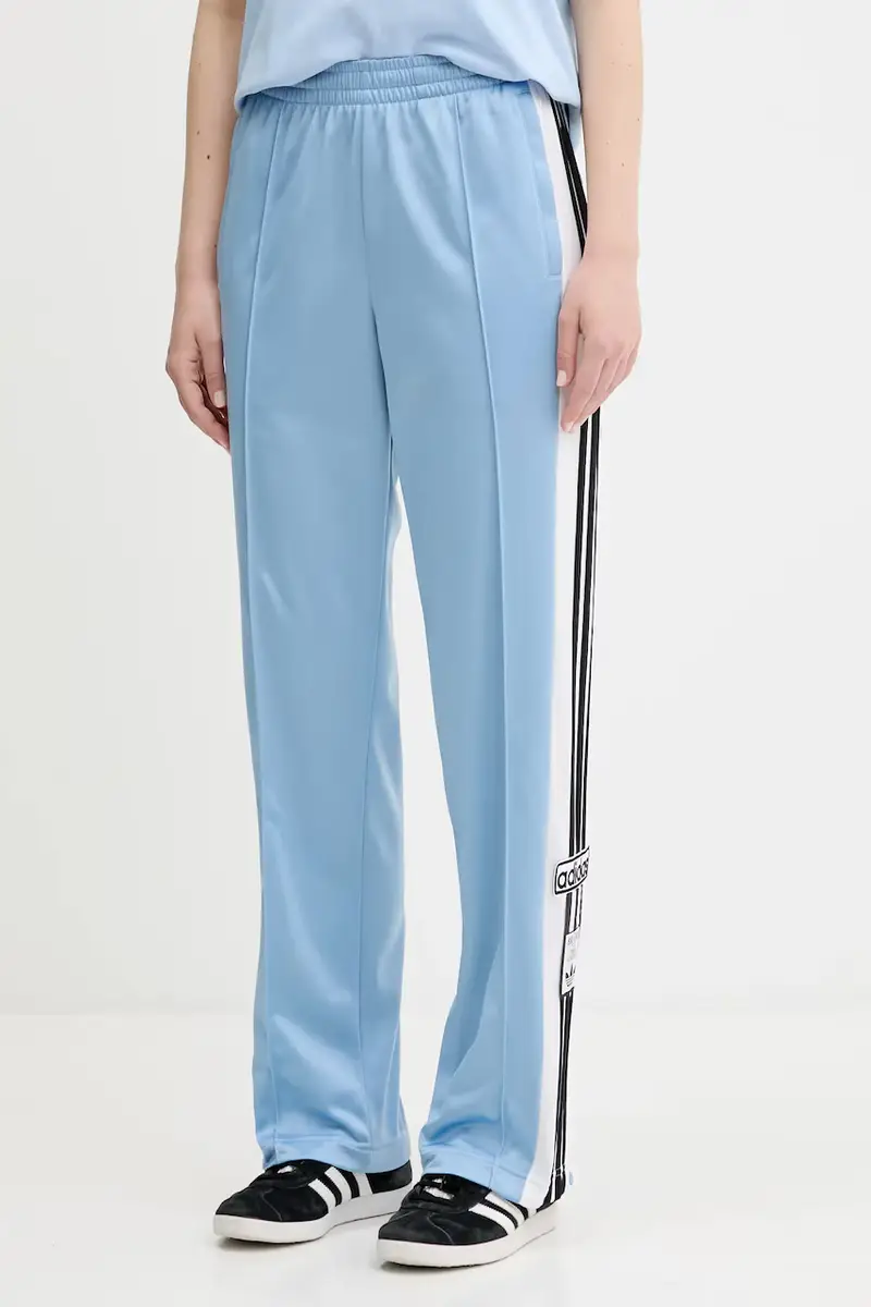 pantaloni tuta Adibreak donna colore blu con applicazione JV7513