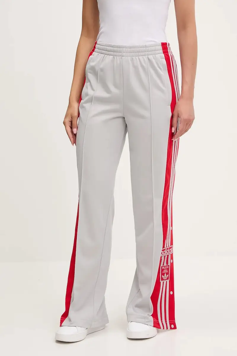 pantaloni tuta Adibreak donna colore grigio con applicazione JP2304