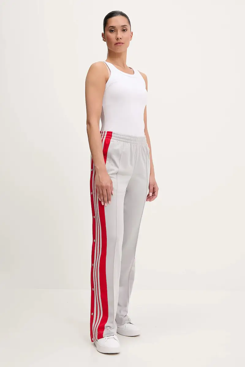 pantaloni tuta Adibreak donna colore grigio con applicazione JP2304 miniatura 2