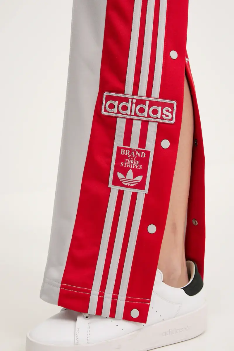 pantaloni tuta Adibreak donna colore grigio con applicazione JP2304 miniatura 4