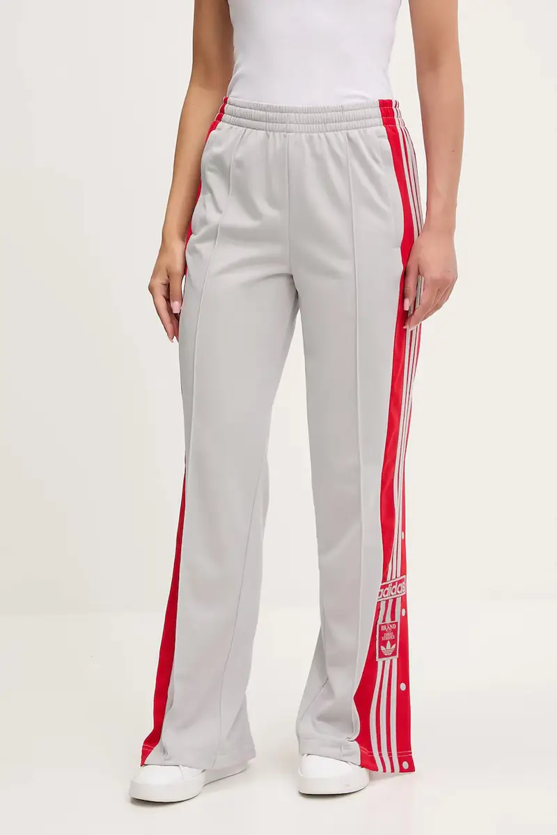 pantaloni tuta Adibreak donna colore grigio con applicazione JP2304